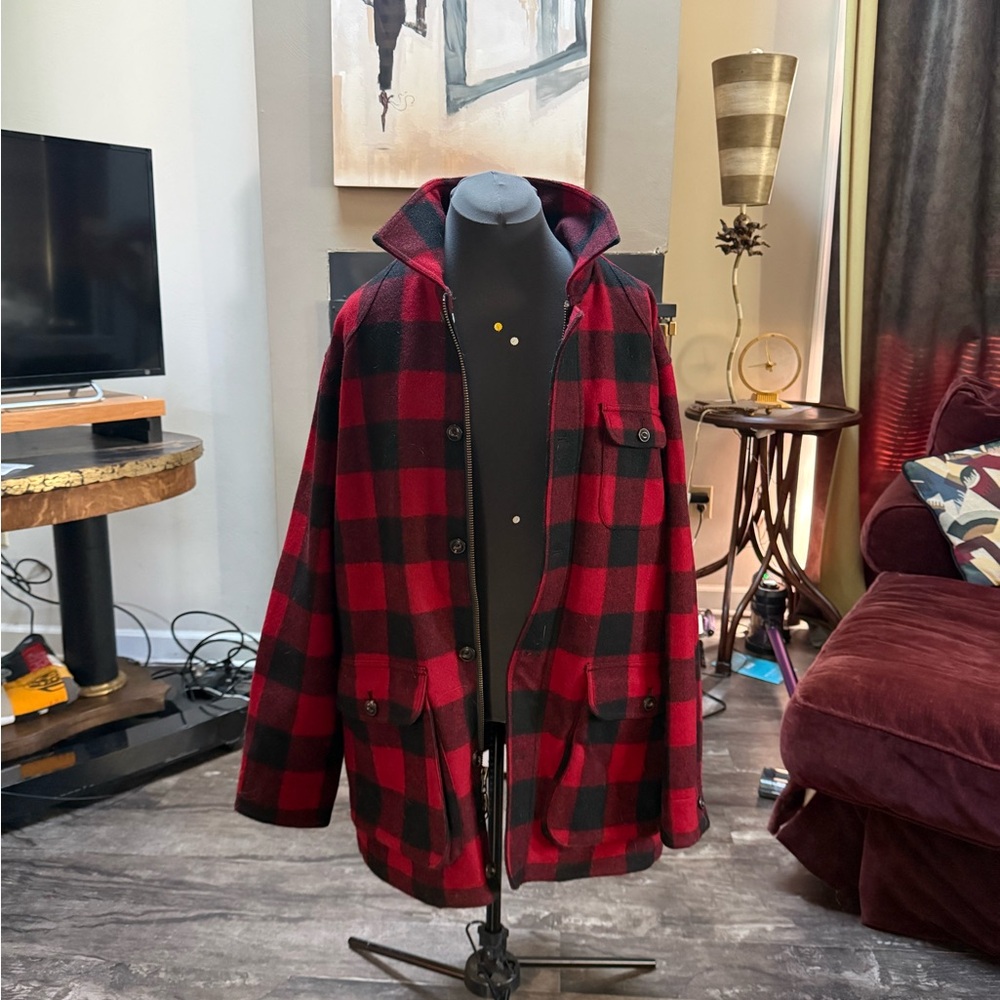 Orvis Red and Black Checkered Men's Jacket
